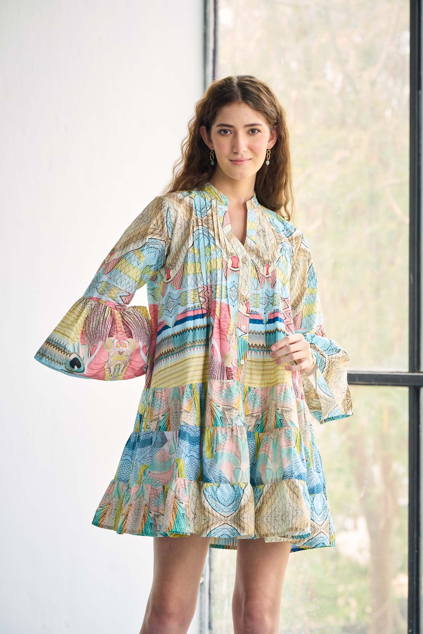Navya Arya In Multicolor Poplin printed mini dress