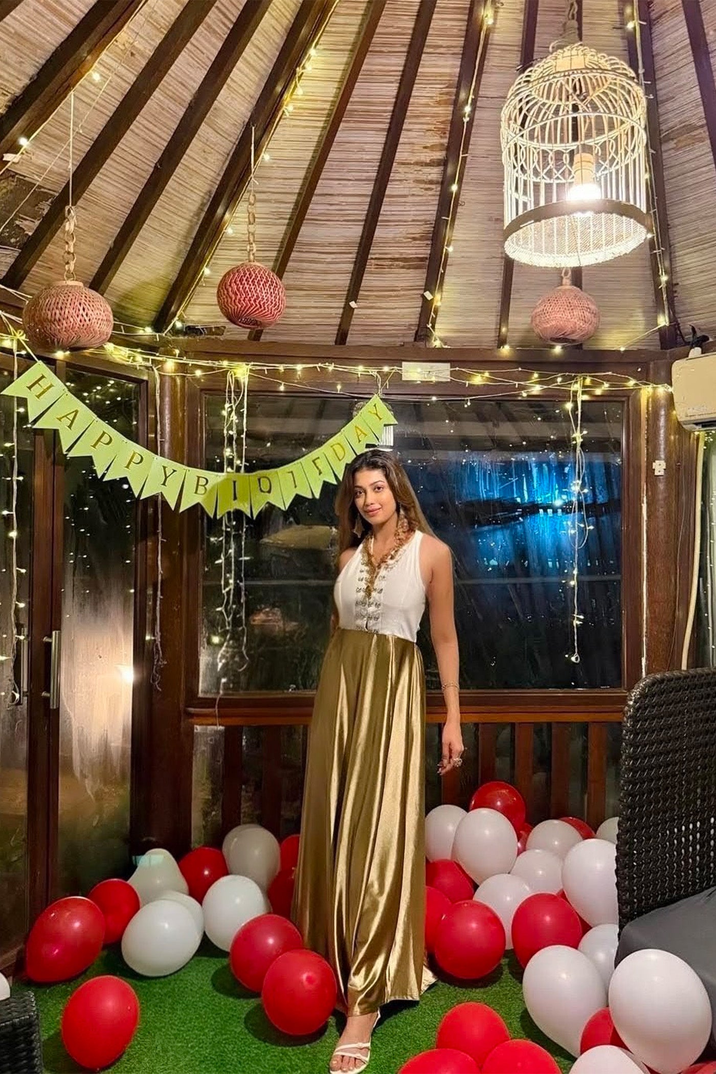 DIGANGANA SURYAVANSHI In Golden Aura Dress