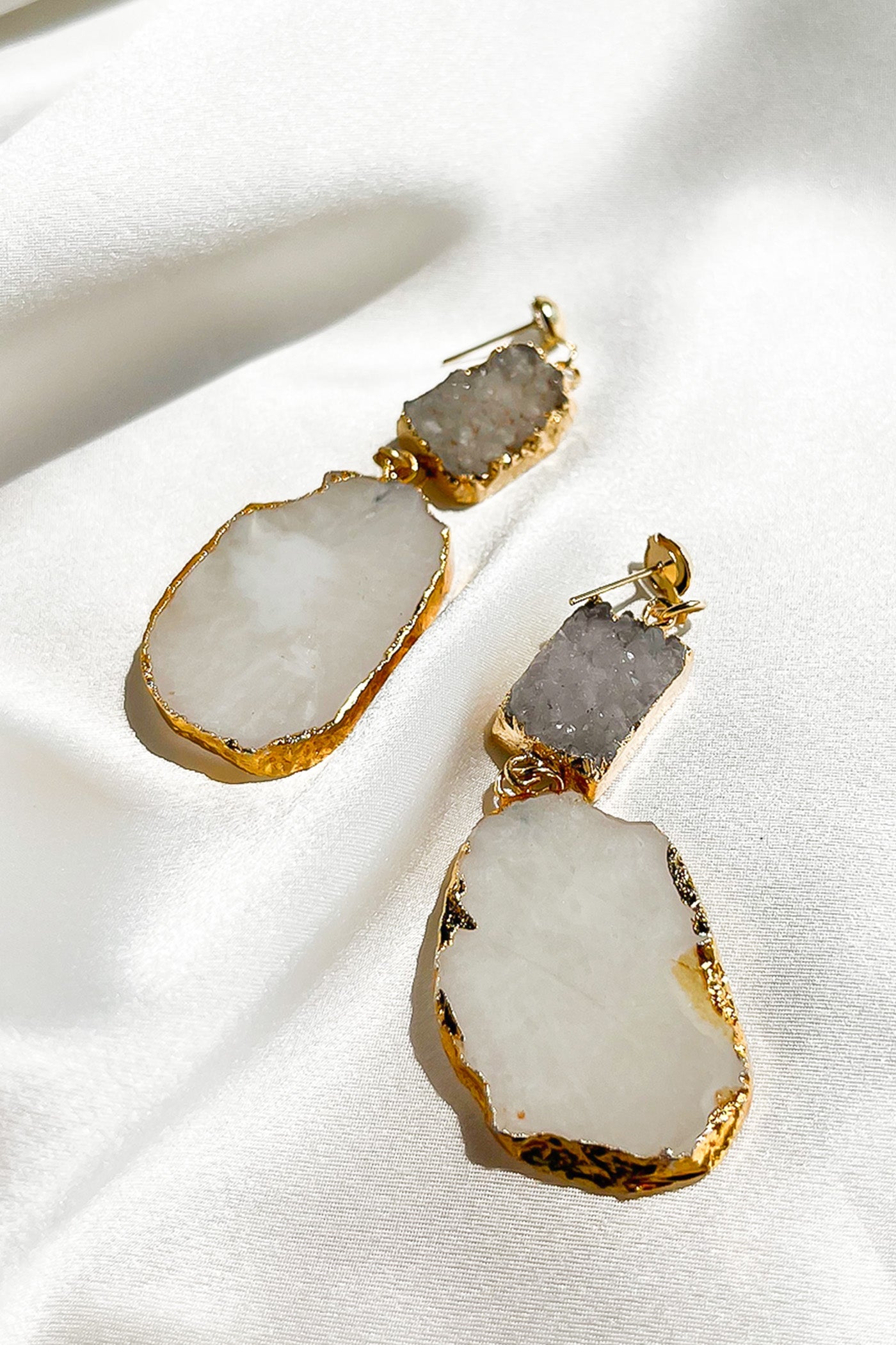 Golden Aura Crystal Earrings