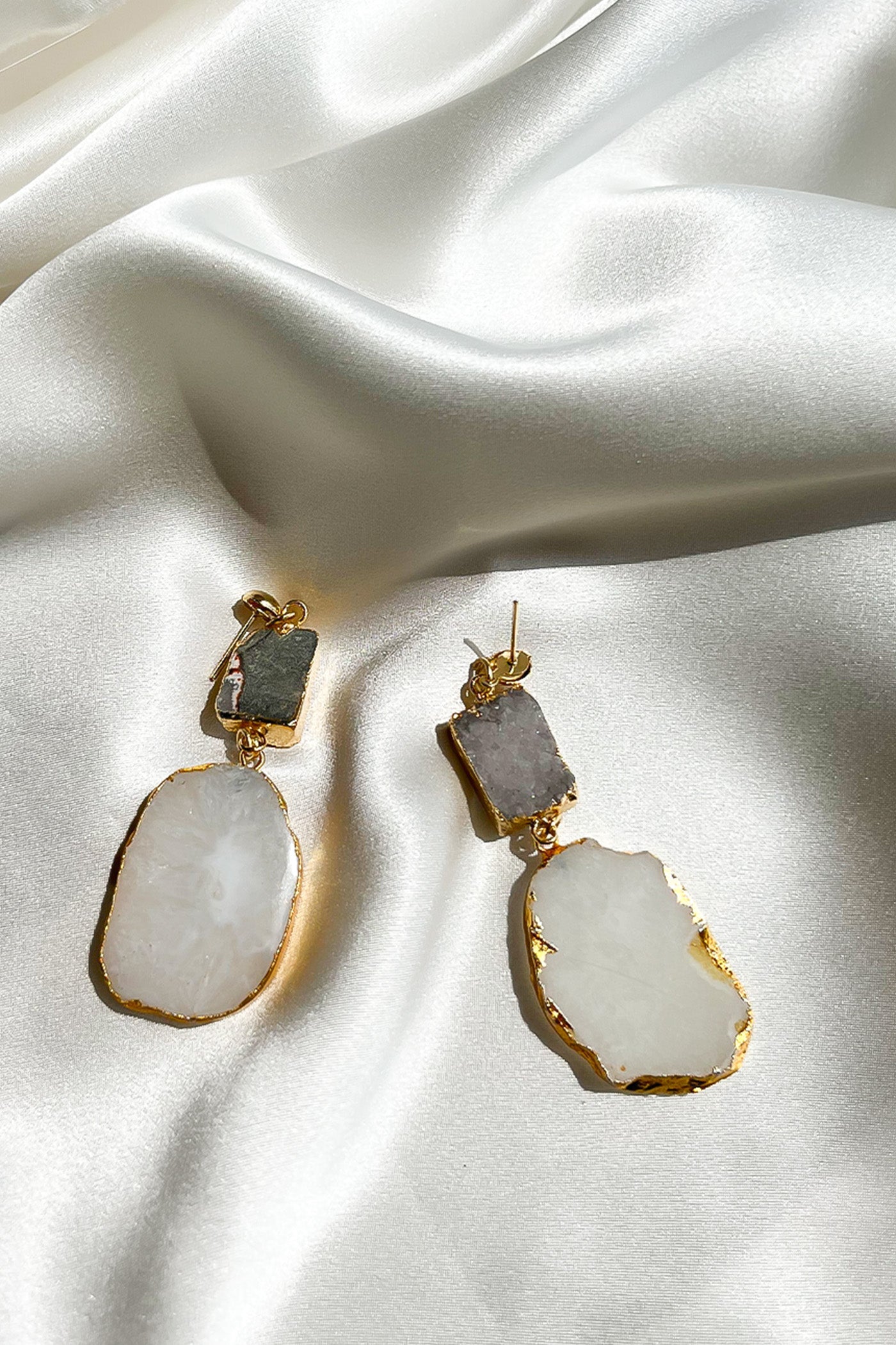 Golden Aura Crystal Earrings