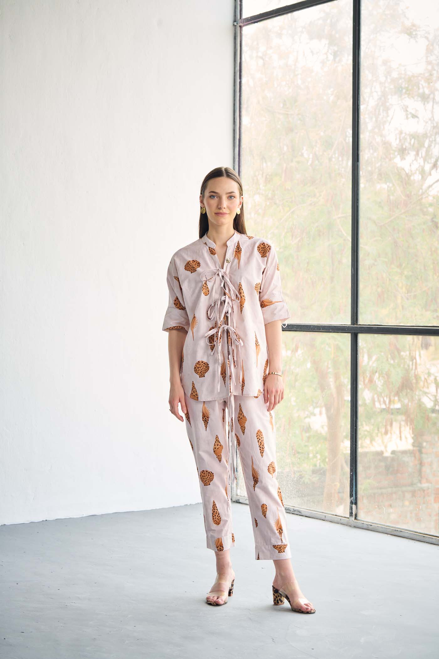 Shell printed Poplin Coord set