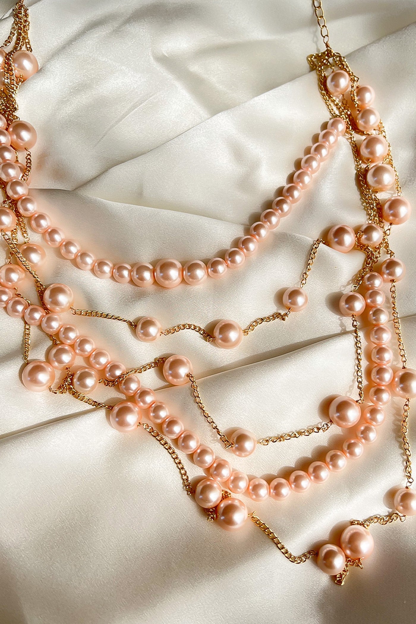 Blush Gold Cascade Necklace