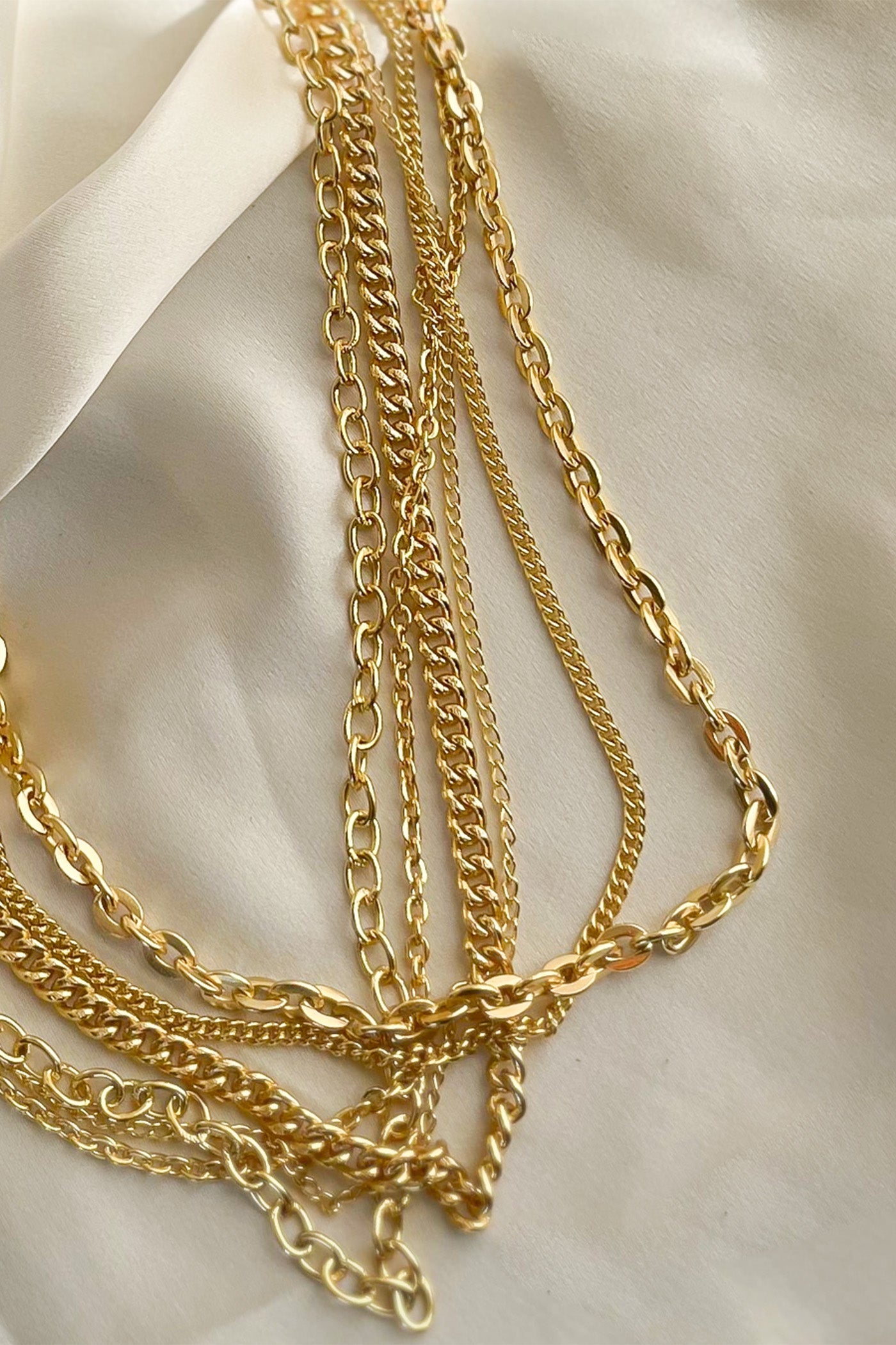 Golden Multi Chain Necklace