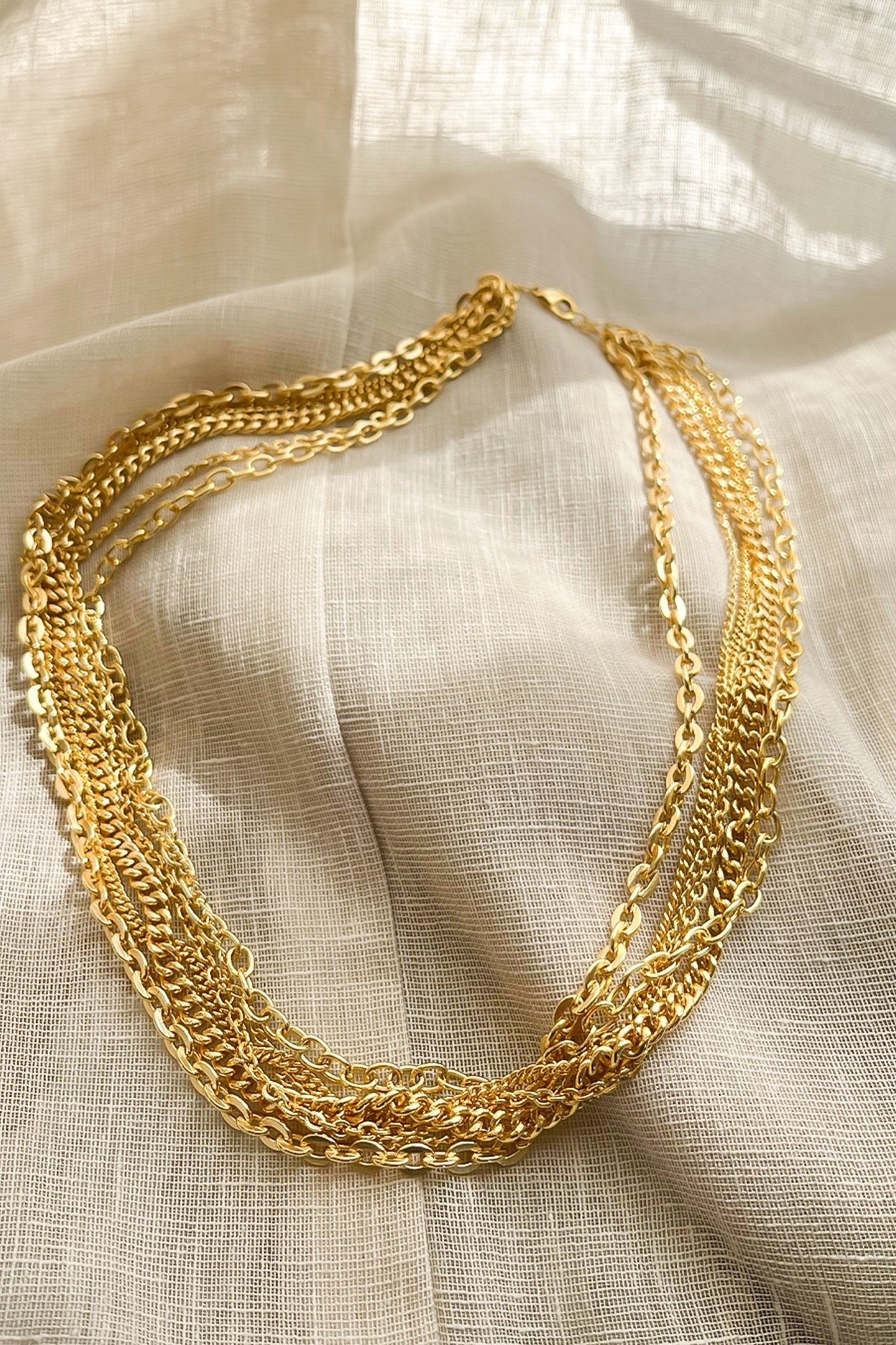 Golden Multi Chain Necklace