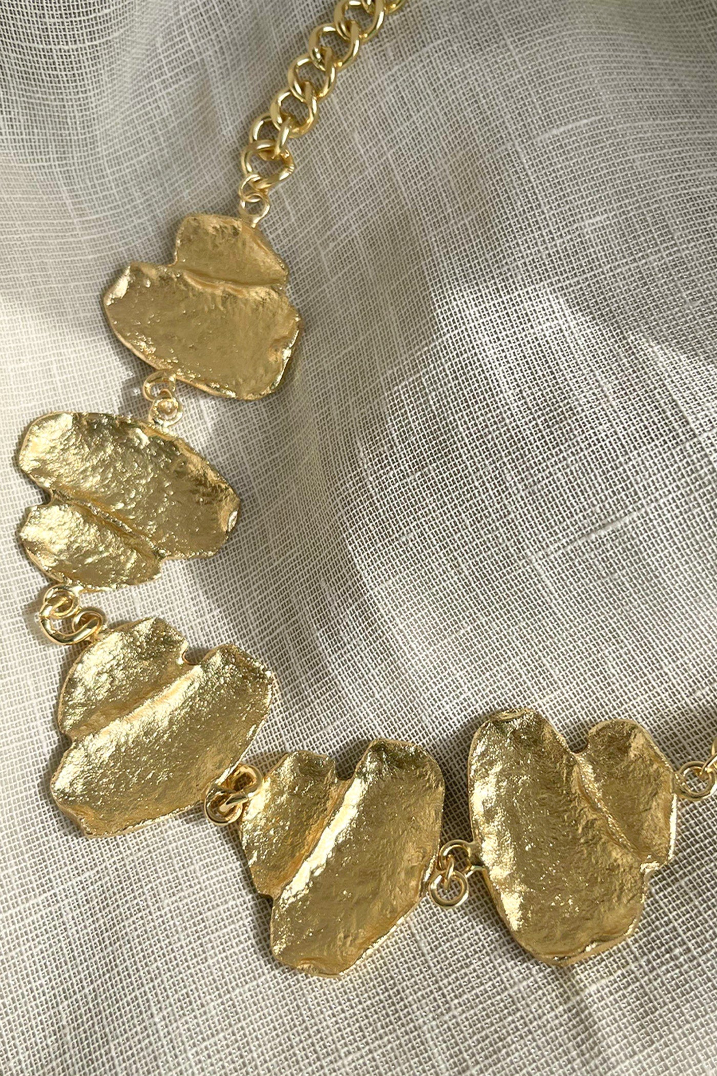 Golden Terrain Statement Necklace