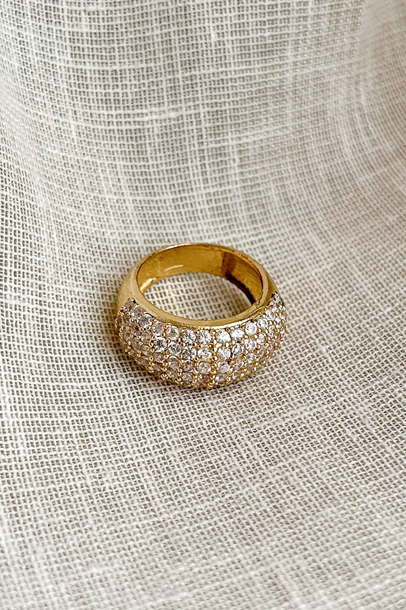 Golden embellished ring