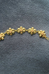 Flower Motif Golden Bracelet