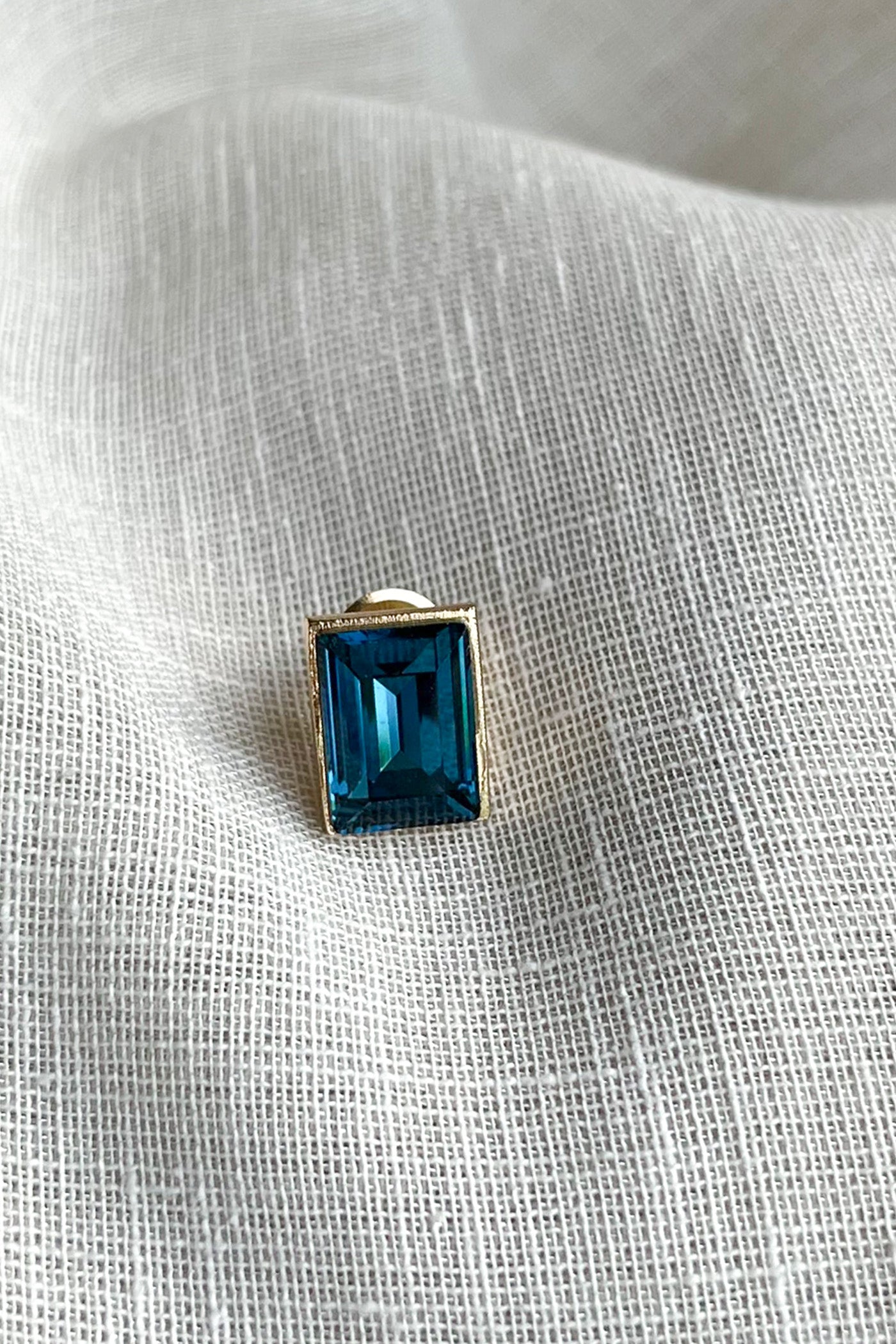 Deep Blue Swarovski Square Elegance Earrings