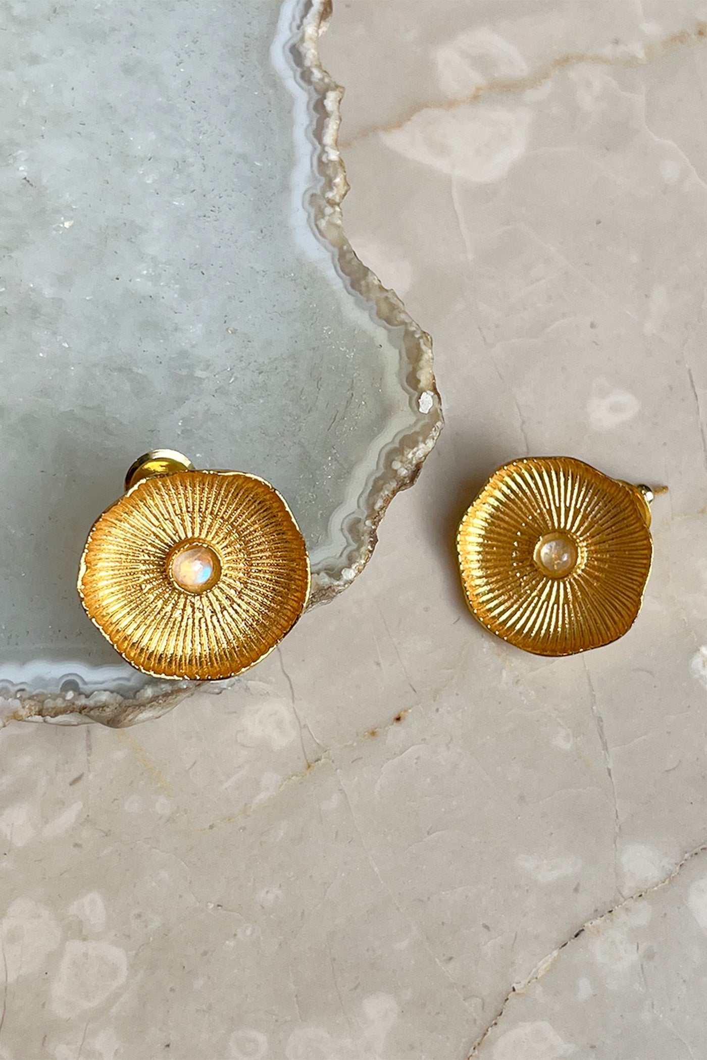 Golden Petal Earrings