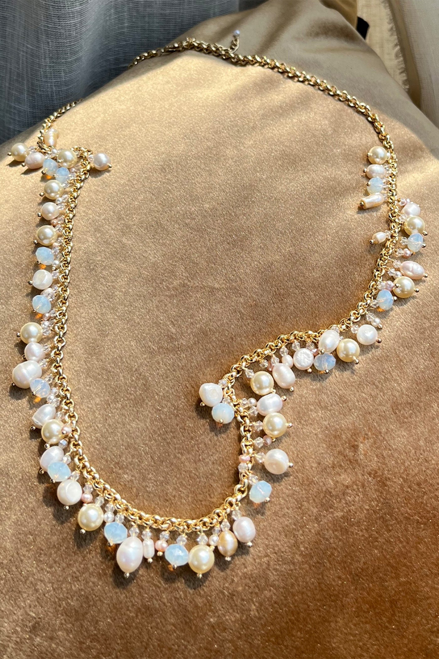 Baroque and Shell Pearl Long Necklace