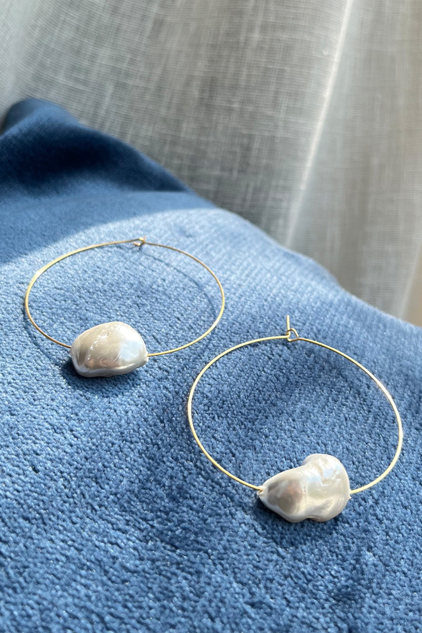 Pearl Hoop Earrings