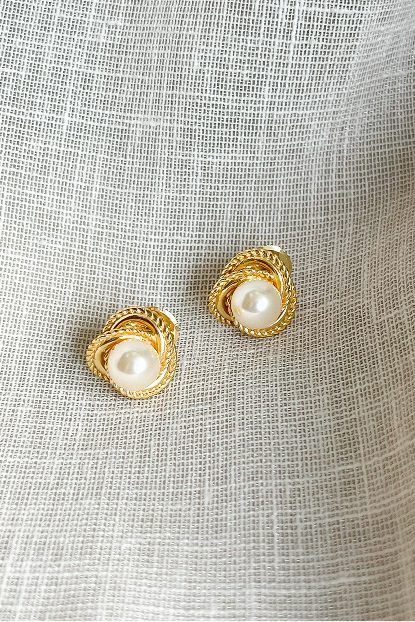 Golden Pearl Elegance Studs