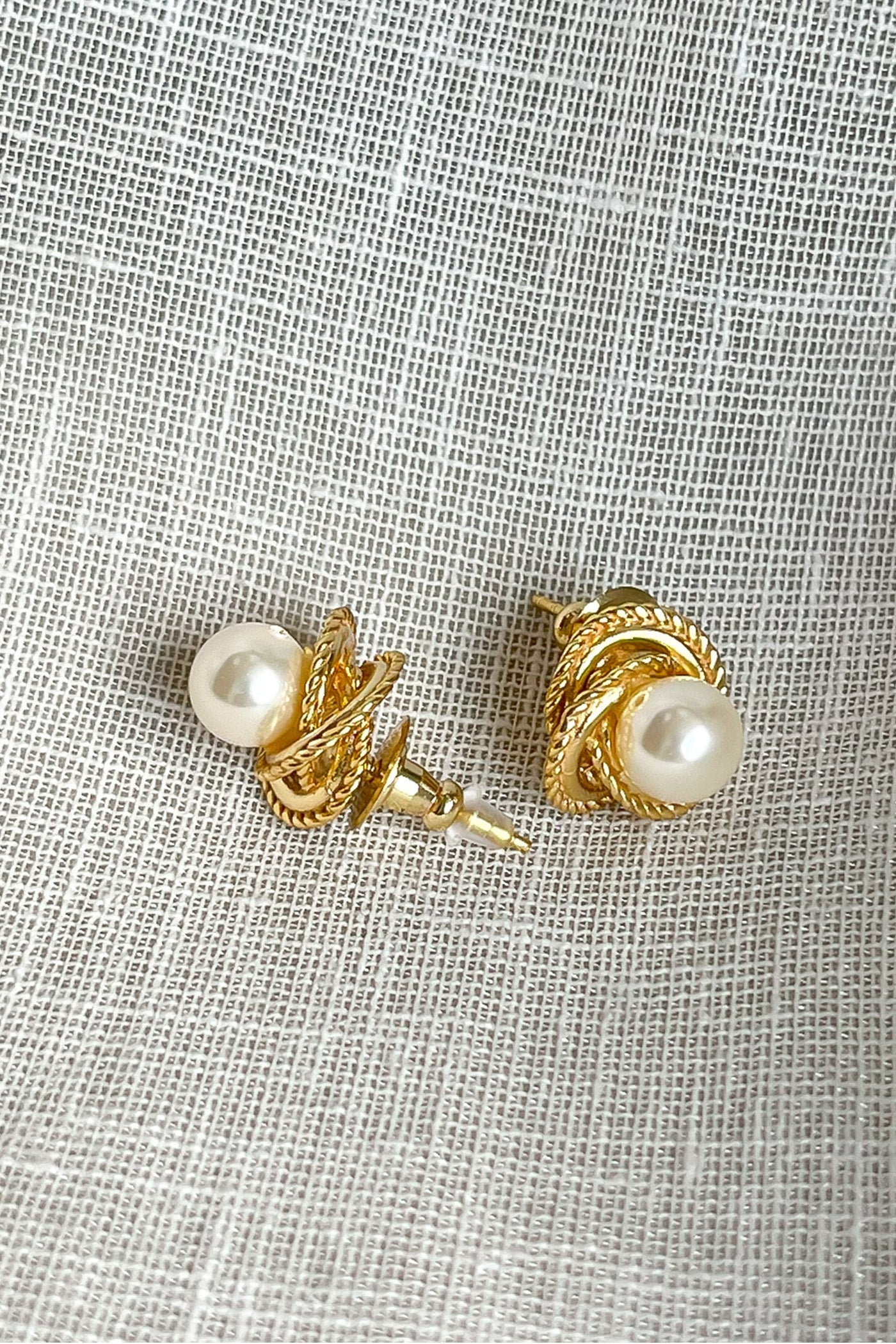 Golden Pearl Elegance Studs