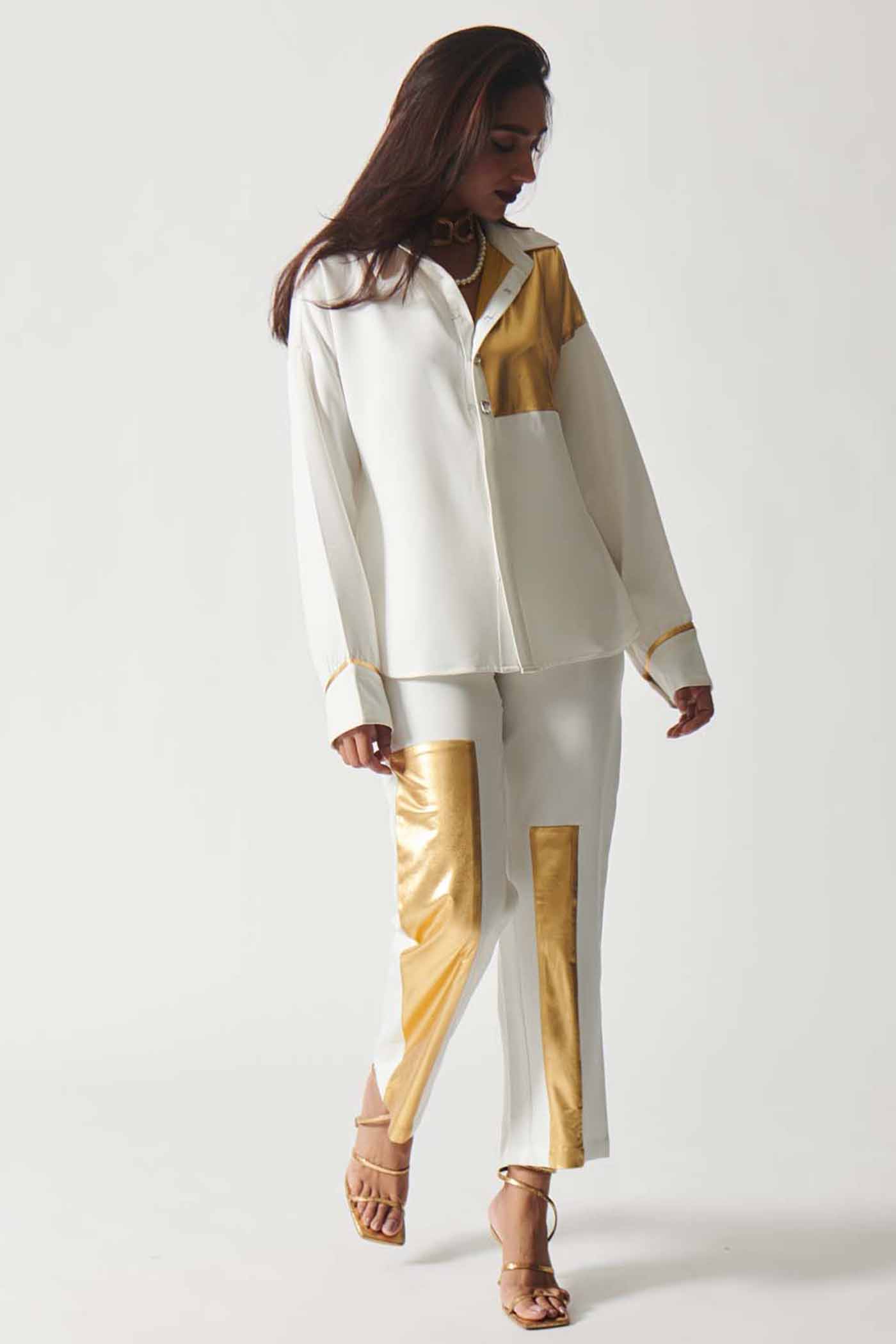 Luxe Gold and White Shirt