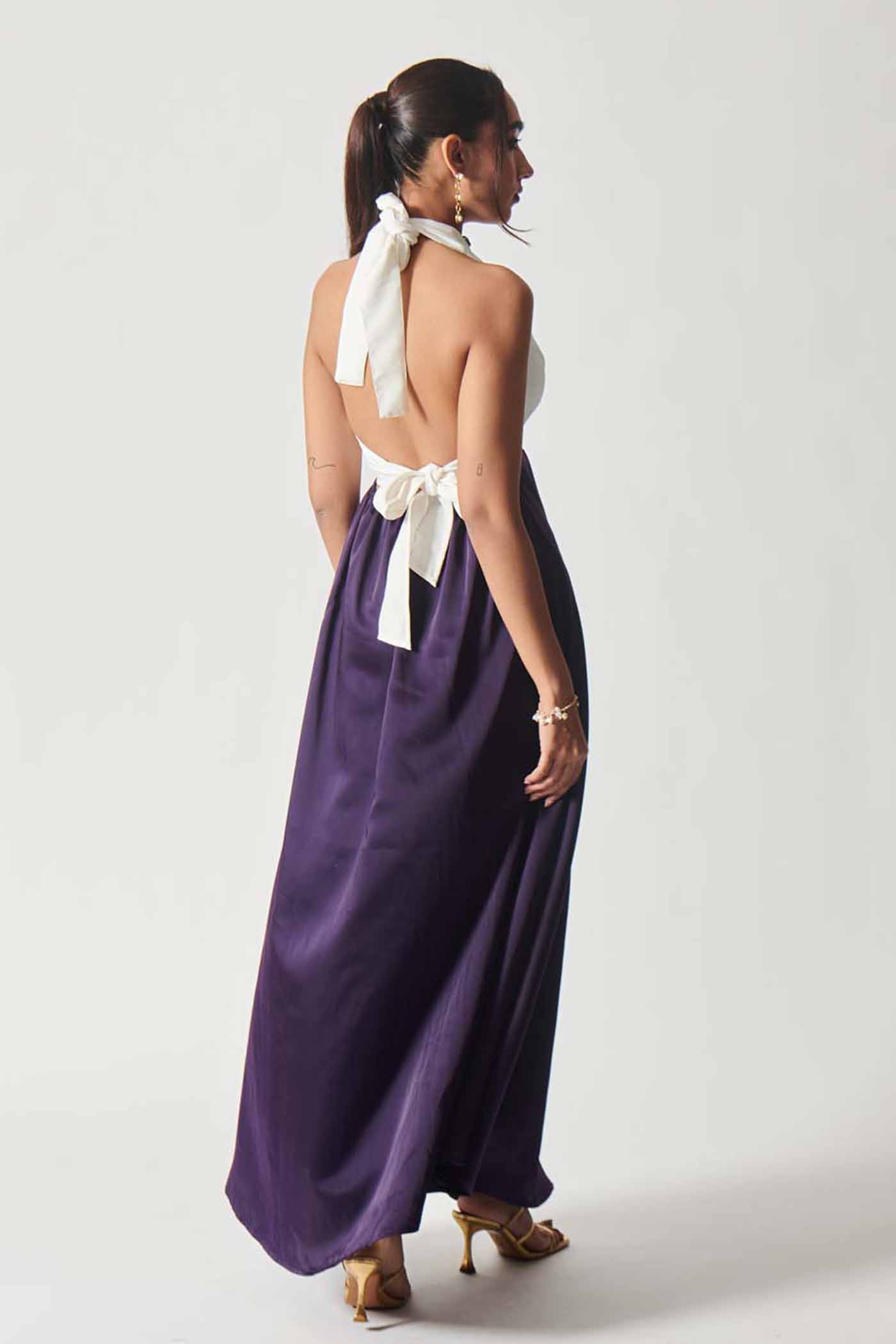 Lavender Majesty Halter Dress