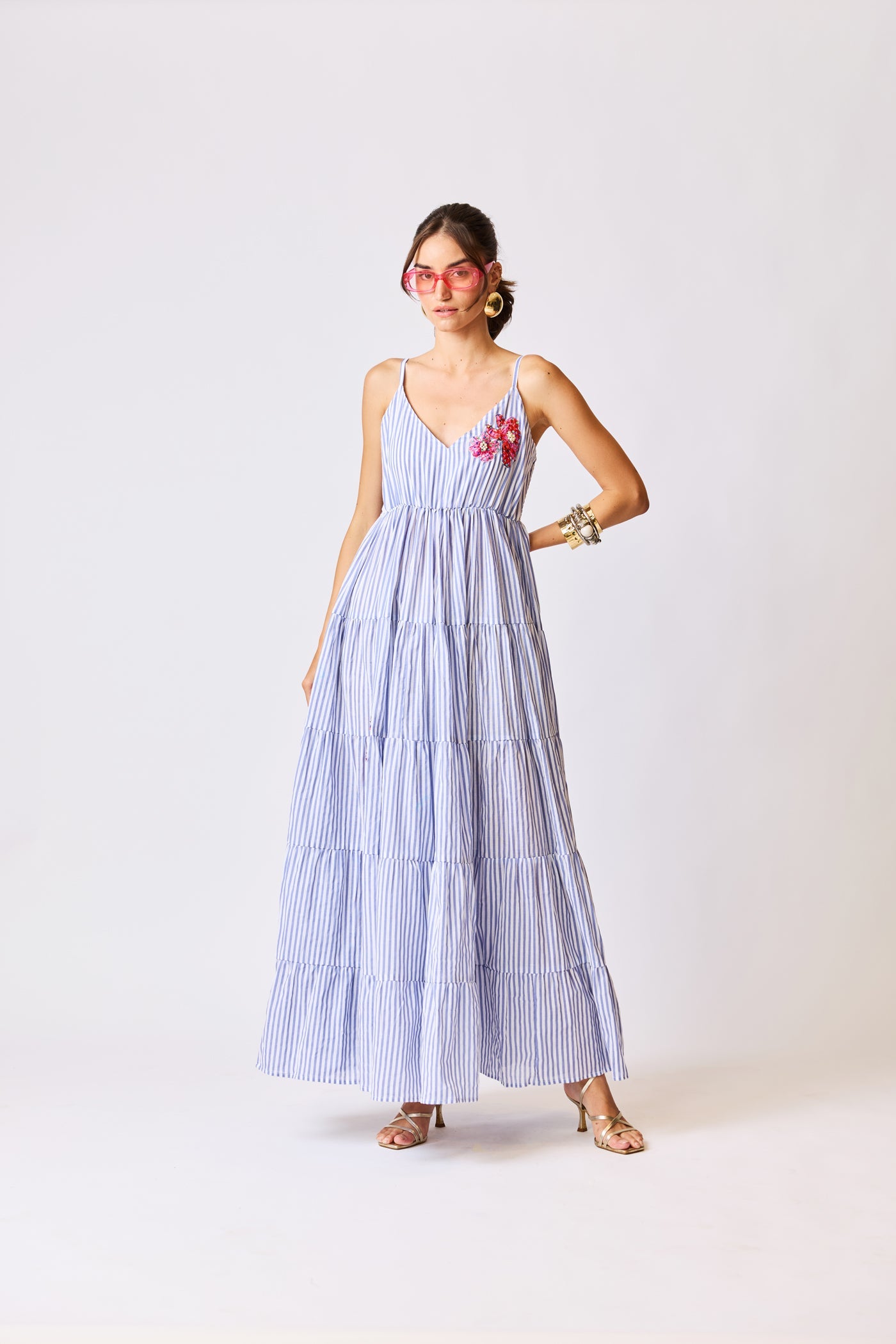 Seaside Blossom Maxi Dress