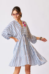Seaside Bloom Stripe Dress