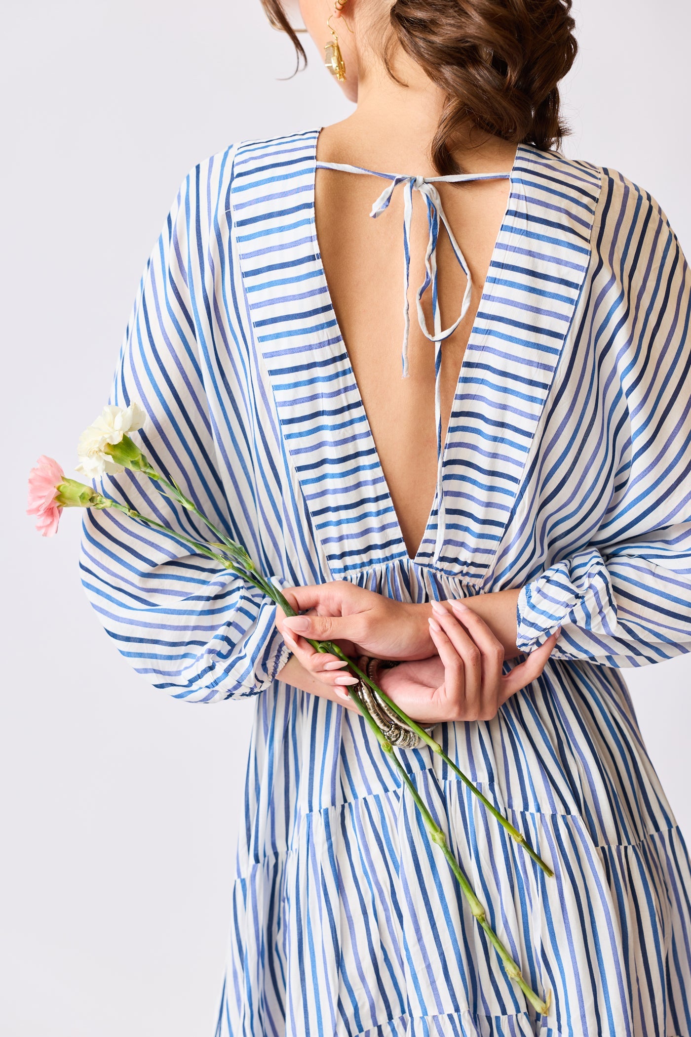 Seaside Bloom Stripe Dress