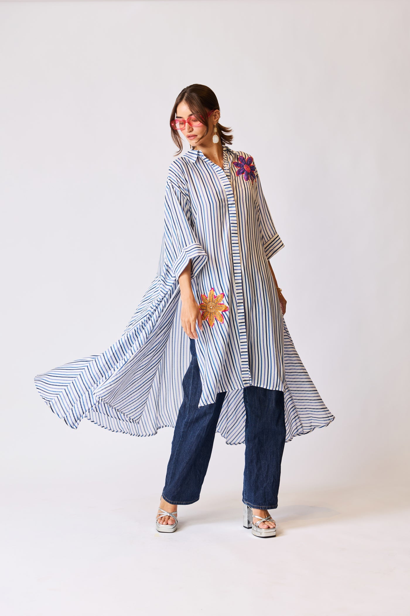 Floral Appliqué Tunic