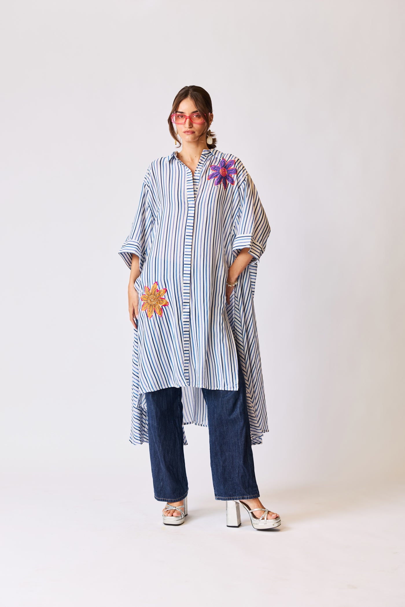 Floral Appliqué Tunic
