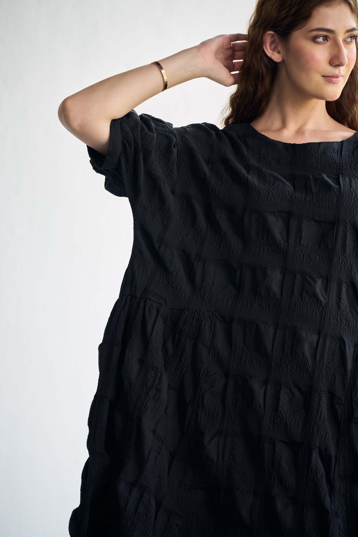 Oversize crinkle textured tunic