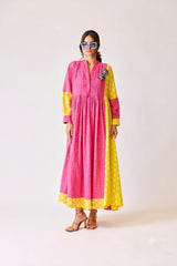 Bohemian Color-Block Maxi Dress